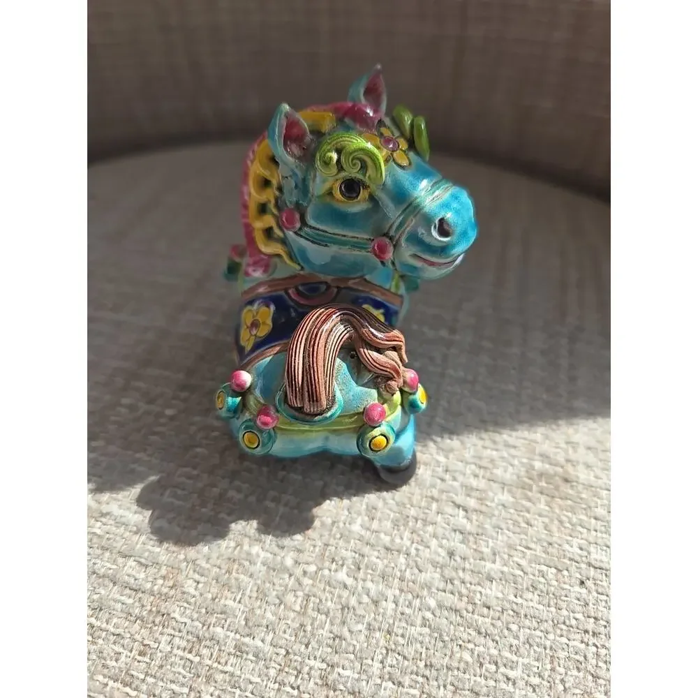 Taiwan Cochin Ware Horse Figure 2x2